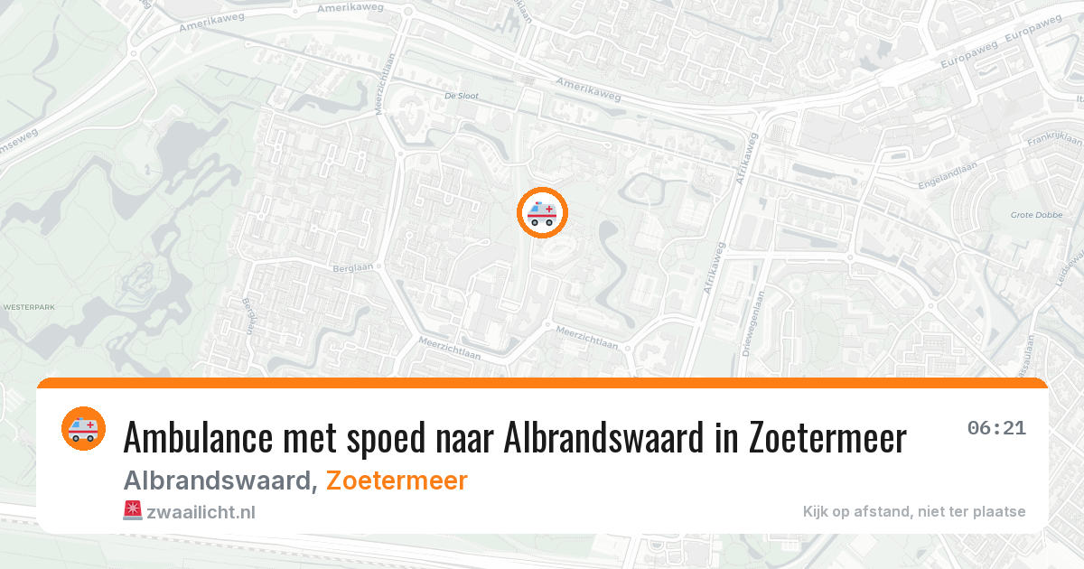 Ambulance met spoed naar Albrandswaard in Zoetermeer — 24 apr 2026