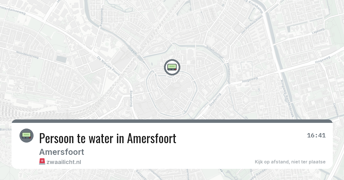 Persoon te water in Amersfoort — 28 apr 2026