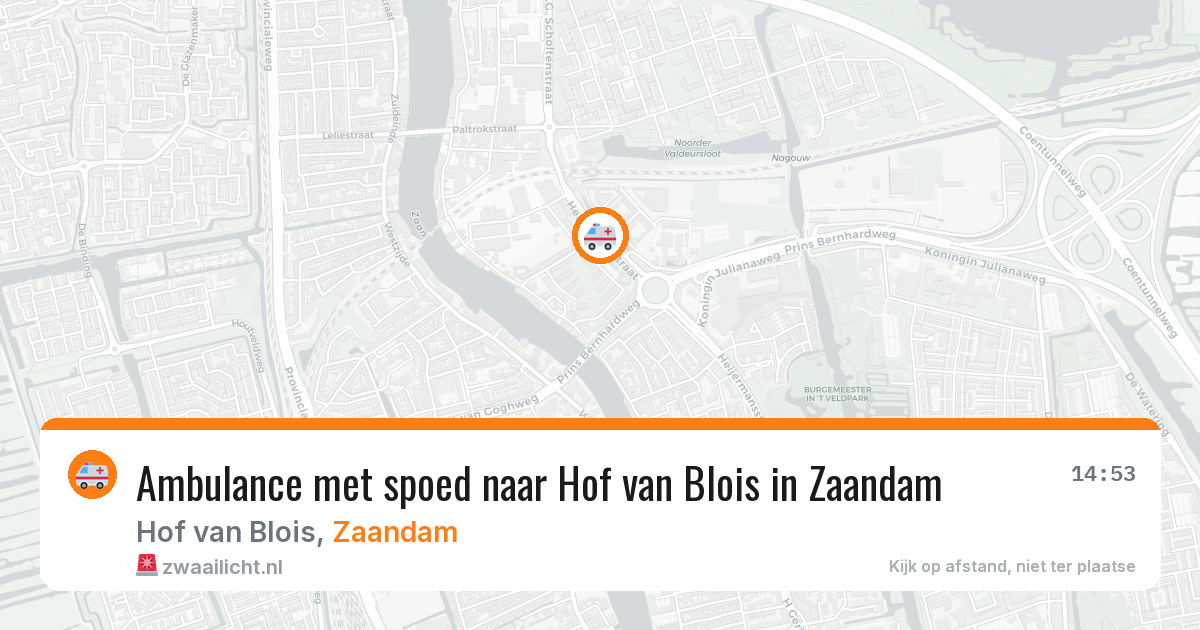 Ambulance met spoed naar Hof van Blois in Zaandam — 8 apr 2026