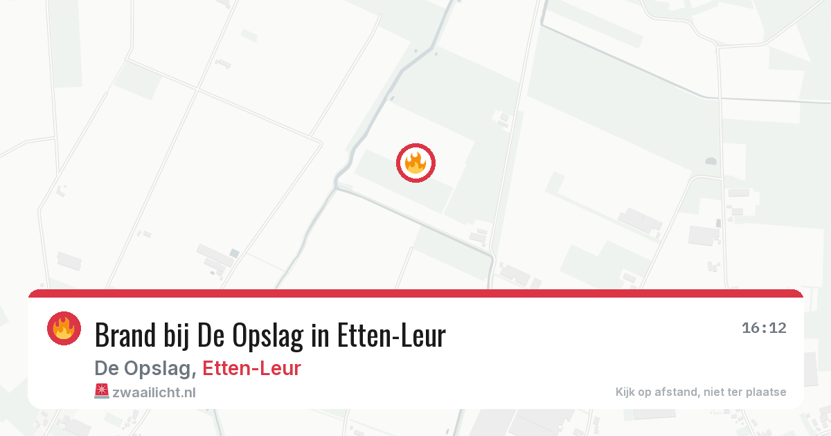 Brand bij De Opslag in Etten-Leur — 6 jul 2026