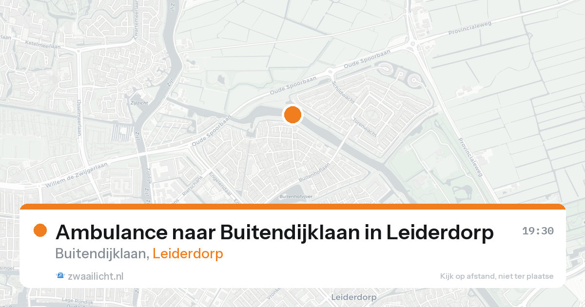 Ambulance naar Buitendijklaan in Leiderdorp — 20 aug 2026