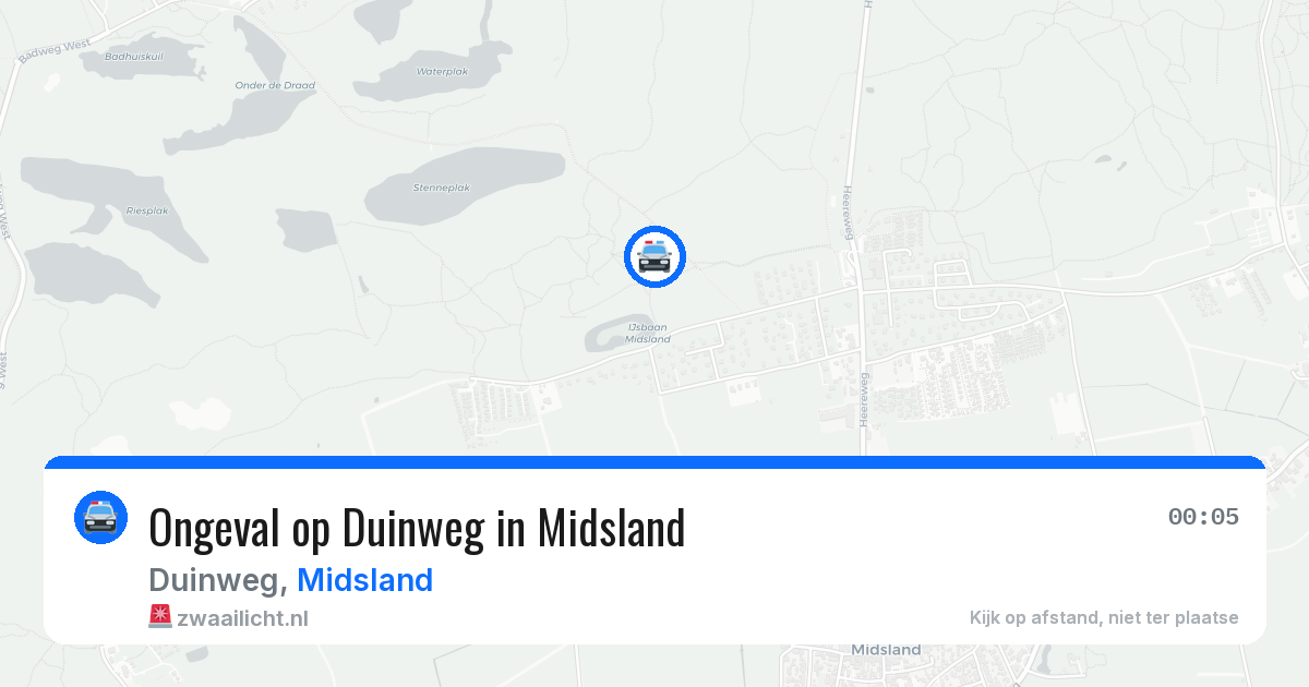 Ongeval op Duinweg in Midsland — 21 jul 2026