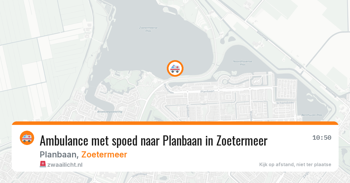 Ambulance met spoed naar Planbaan in Zoetermeer — 27 apr 2026