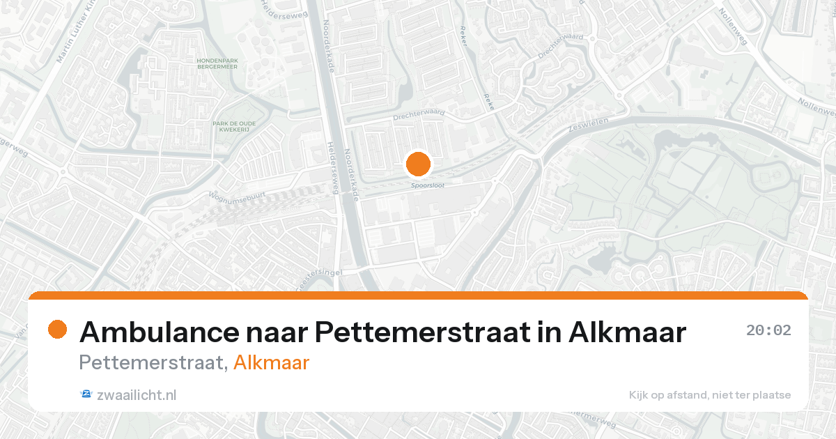 Ambulance naar Pettemerstraat in Alkmaar — 15 aug 2026