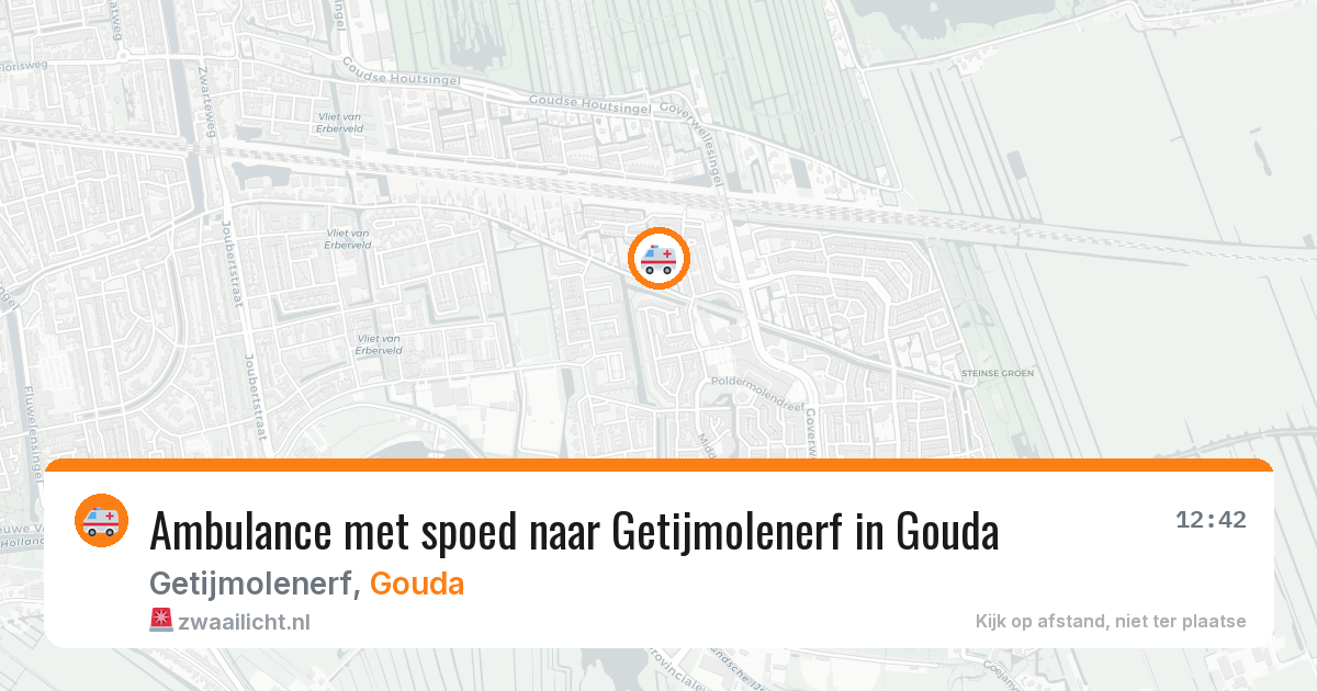 Ambulance met spoed naar Getijmolenerf in Gouda — 21 mrt 2026