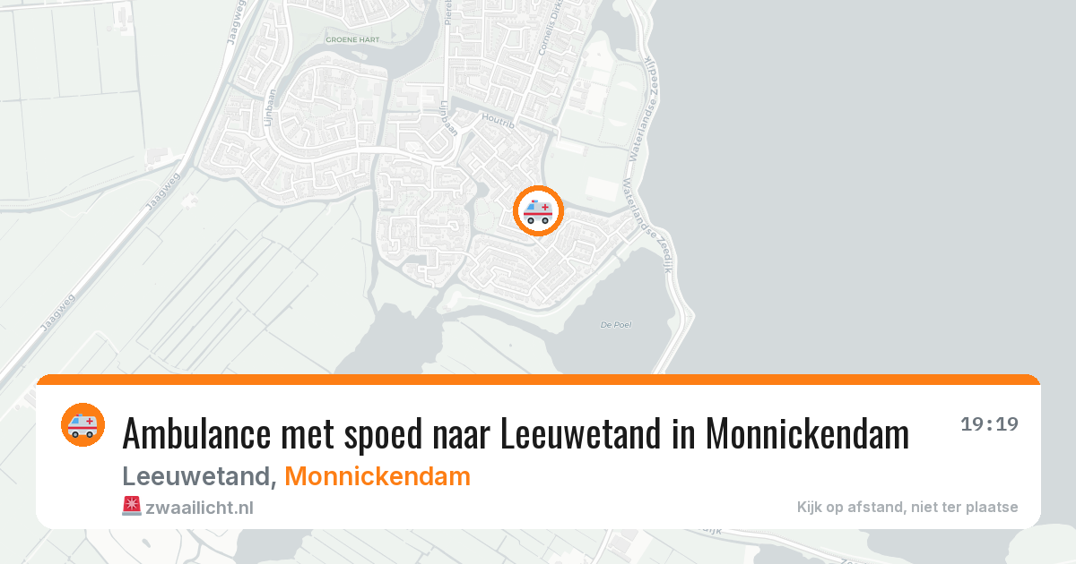 Ambulance met spoed naar Leeuwetand in Monnickendam — 29 jan 2026