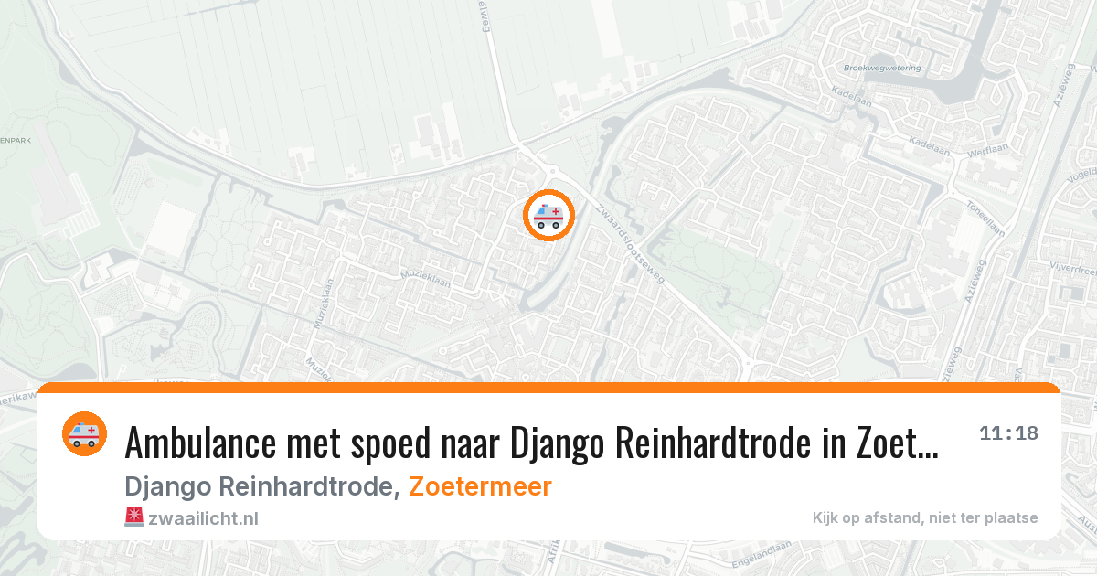 Ambulance met spoed naar Django Reinhardtrode in Zoetermeer — 10 mrt 2026