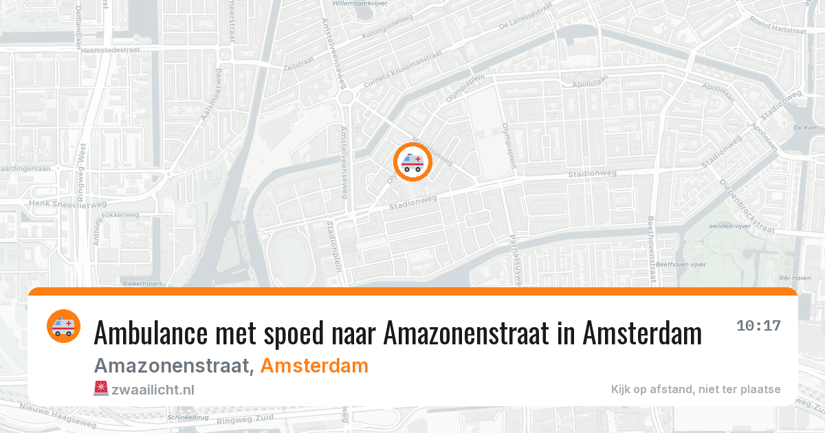 Ambulance met spoed naar Amazonenstraat in Amsterdam — 23 jun 2026