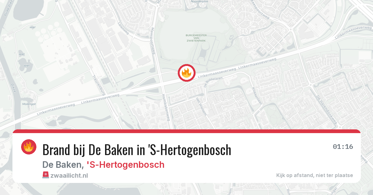 Brand bij De Baken in 'S-Hertogenbosch — 13 jun 2026