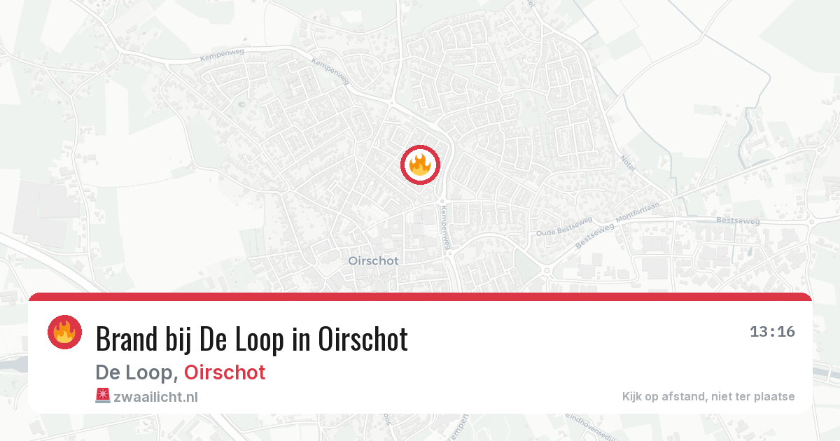 Brand bij De Loop in Oirschot — 24 jul 2026