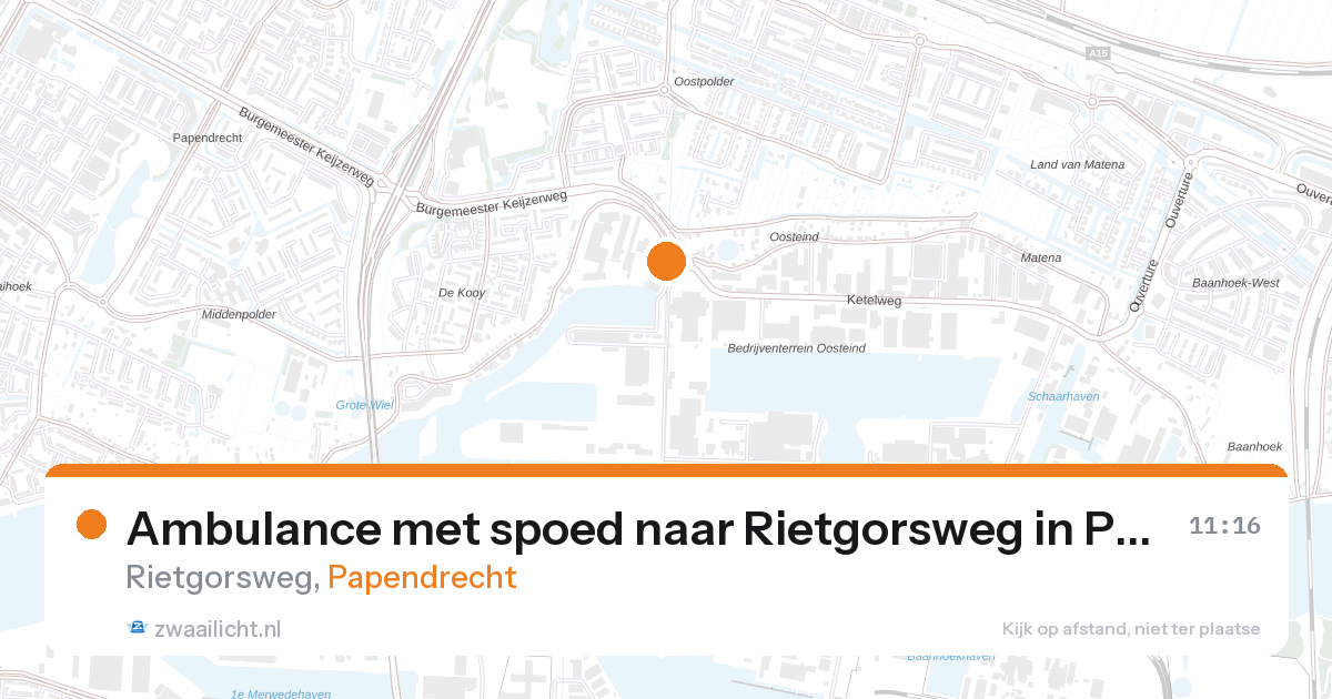 Ambulance met spoed naar Rietgorsweg in Papendrecht — 27 aug 2026