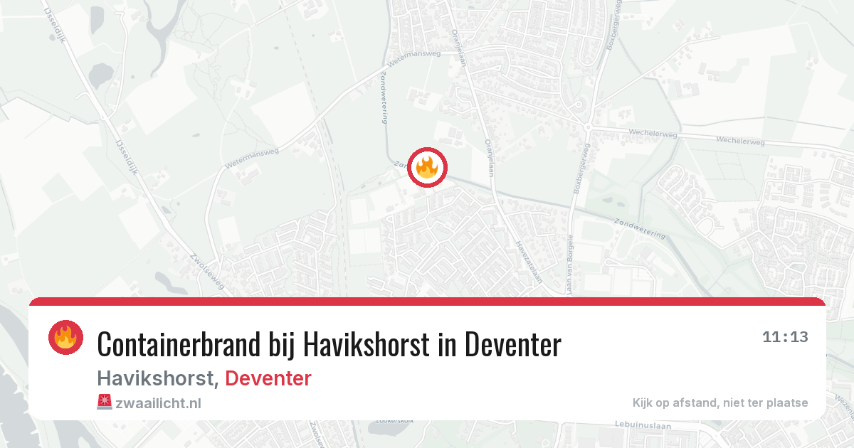 Containerbrand bij Havikshorst in Deventer — 5 jul 2026
