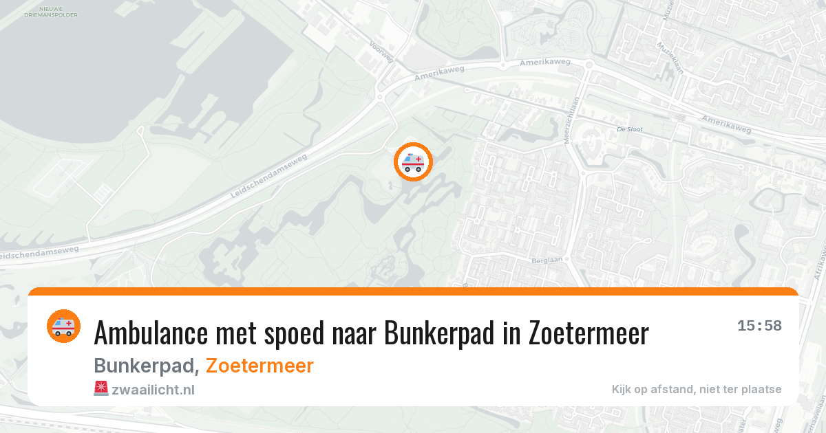 Ambulance met spoed naar Bunkerpad in Zoetermeer — 17 mrt 2026