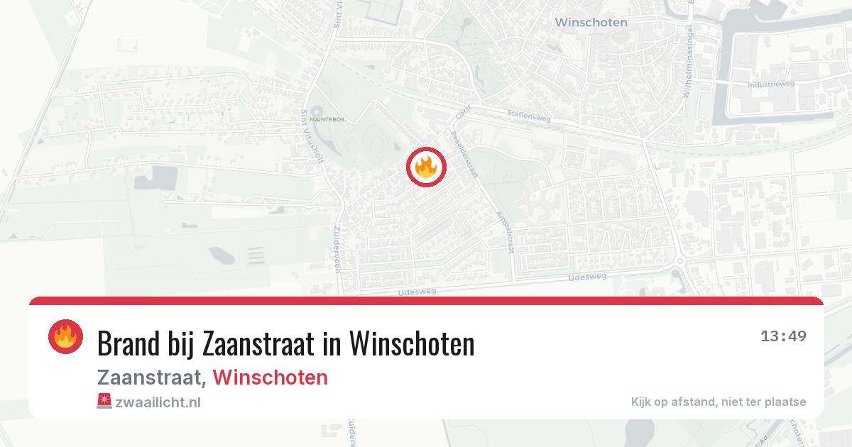 Brand bij Zaanstraat in Winschoten — 28 jun 2026