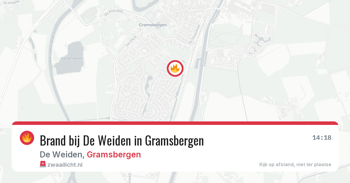 Brand bij De Weiden in Gramsbergen — 16 apr 2026
