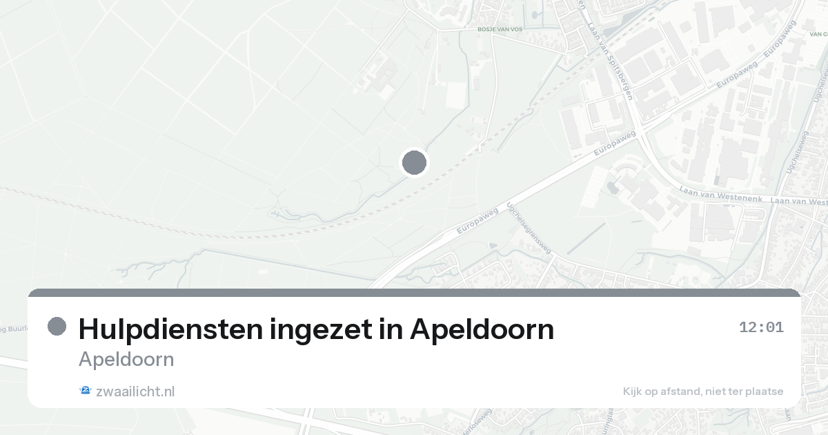 Hulpdiensten ingezet in Apeldoorn — 16 aug 2026 | 🚨 Zwaailicht.nl
