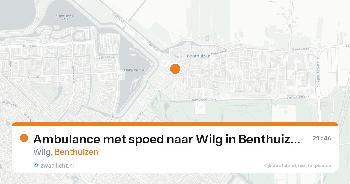 Ambulance met spoed naar Wilg in Benthuizen — 17 aug 2026