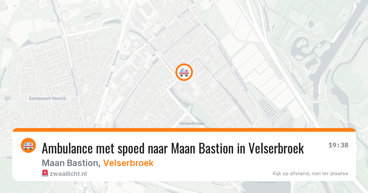 Ambulance met spoed naar Maan Bastion in Velserbroek — 20 mrt 2026