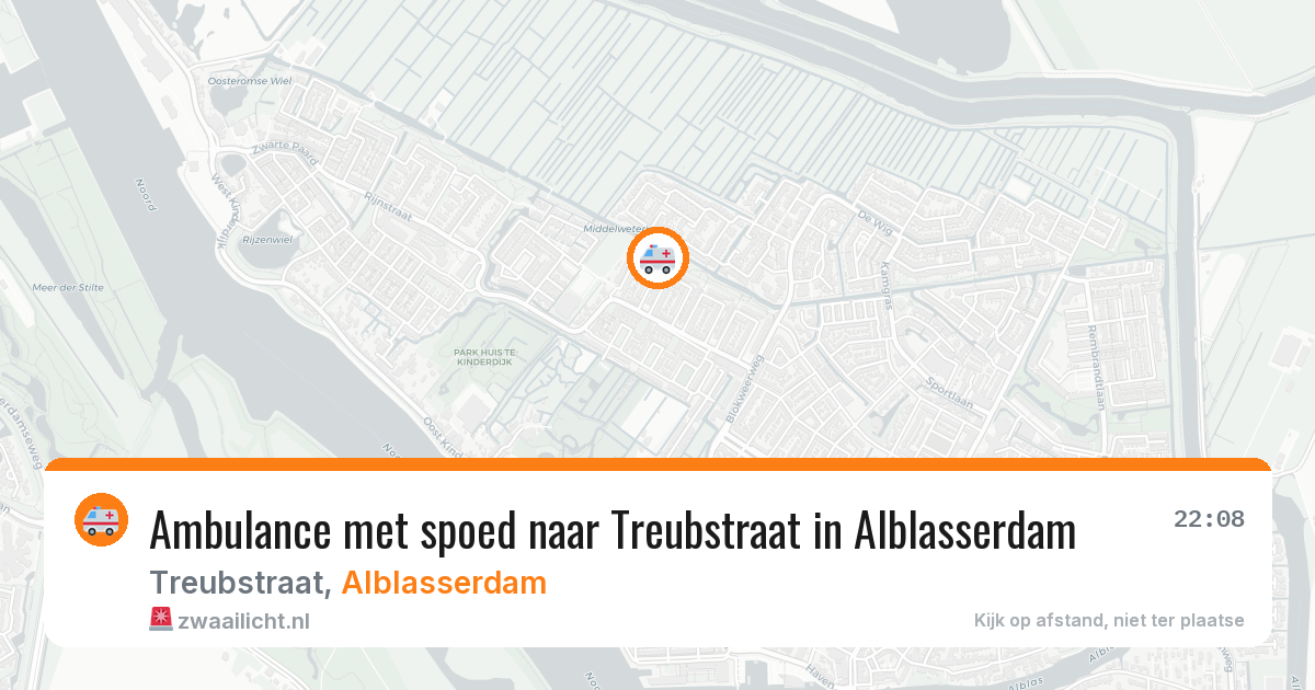 Ambulance met spoed naar Treubstraat in Alblasserdam — 17 jan 2026