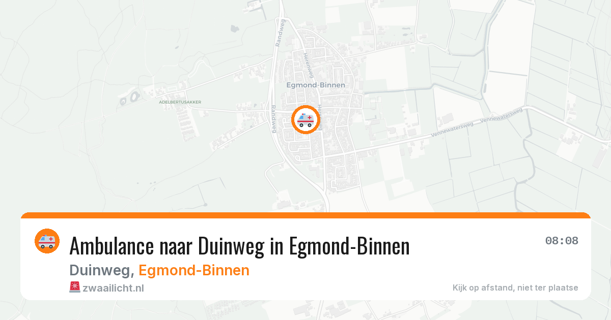 Ambulance naar Duinweg in Egmond-Binnen — 25 apr 2026