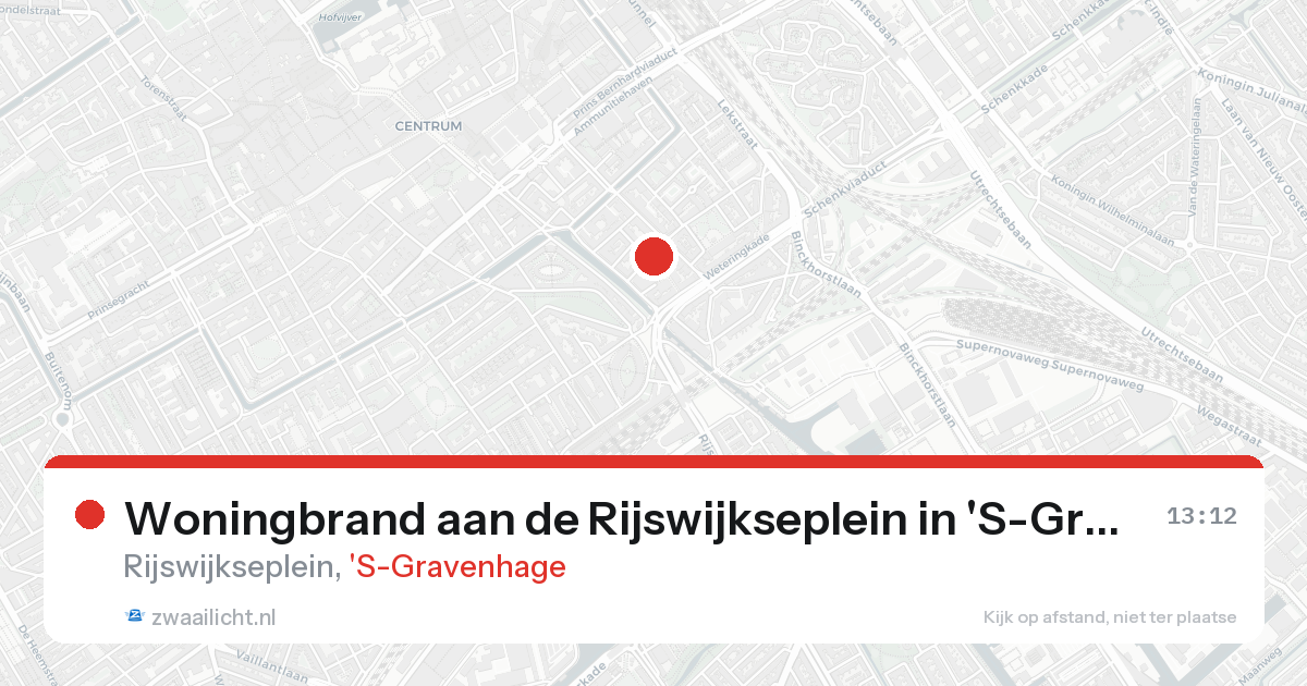 Woningbrand aan de Rijswijkseplein in 'S-Gravenhage — 25 aug 2026
