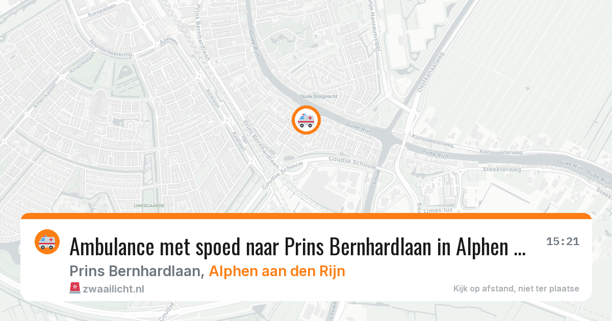 Ambulance met spoed naar Prins Bernhardlaan in Alphen aan den Rijn — 28 jun 2026