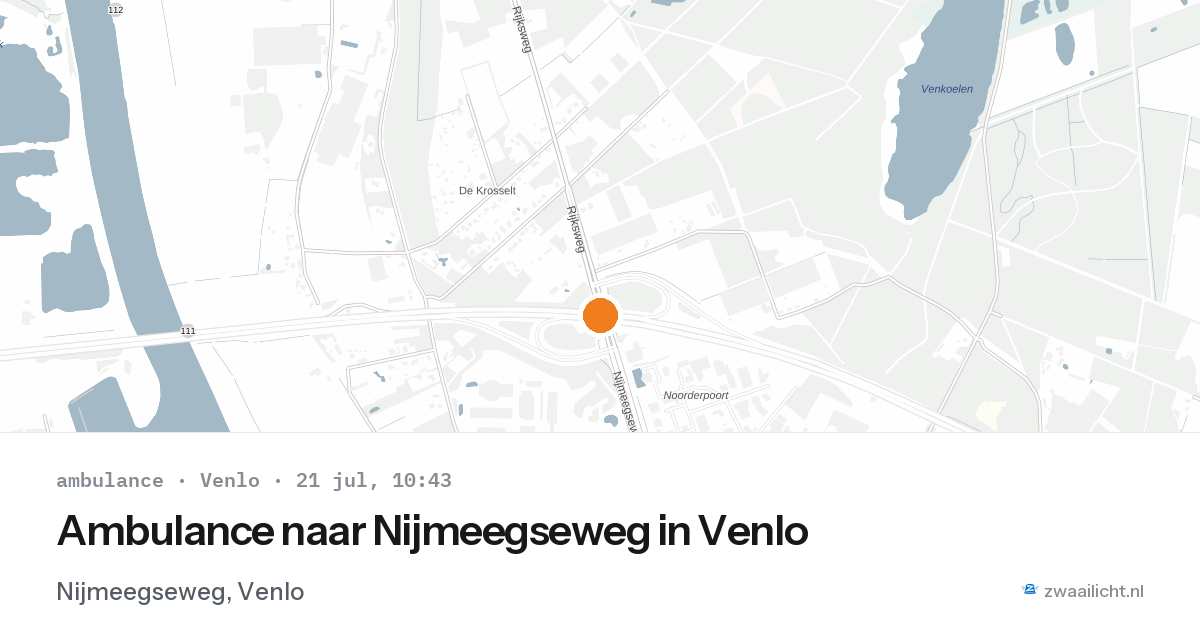 Ambulance naar Nijmeegseweg in Venlo — 21 jul 2026