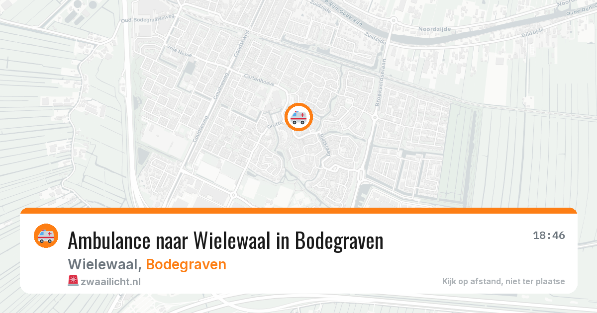 Ambulance naar Wielewaal in Bodegraven — 27 jul 2026