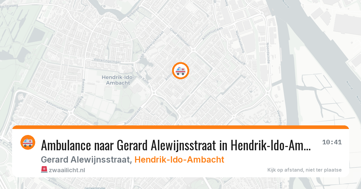 Ambulance naar Gerard Alewijnsstraat in Hendrik-Ido-Ambacht — 1 apr 2026