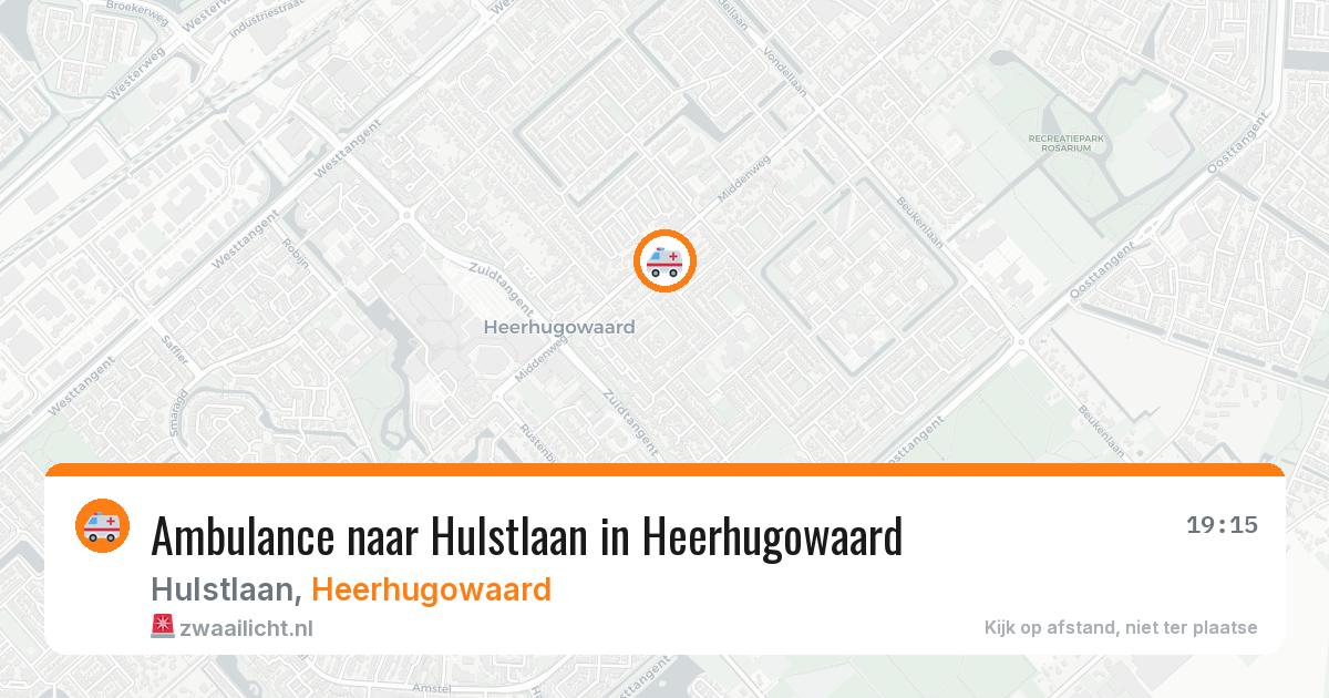 Ambulance naar Hulstlaan in Heerhugowaard — 13 jul 2026