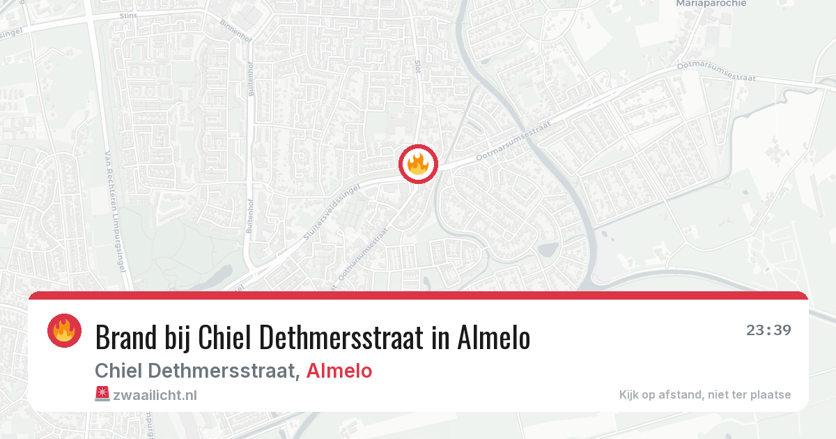 Brand bij Chiel Dethmersstraat in Almelo — 13 jun 2026