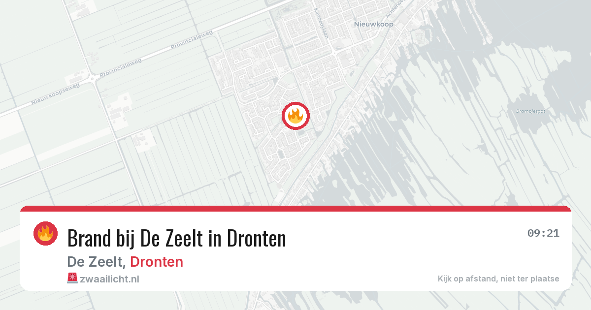 Brand bij De Zeelt in Dronten — 13 aug 2026