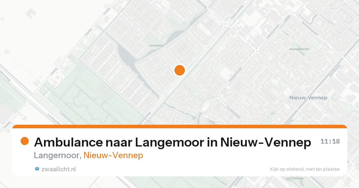 Ambulance naar Langemoor in Nieuw-Vennep — 25 aug 2026