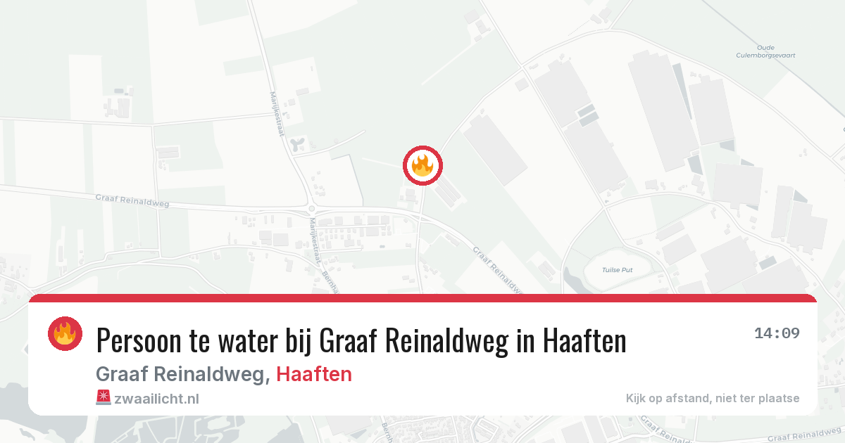 Persoon te water bij Graaf Reinaldweg in Haaften — 5 feb 2026