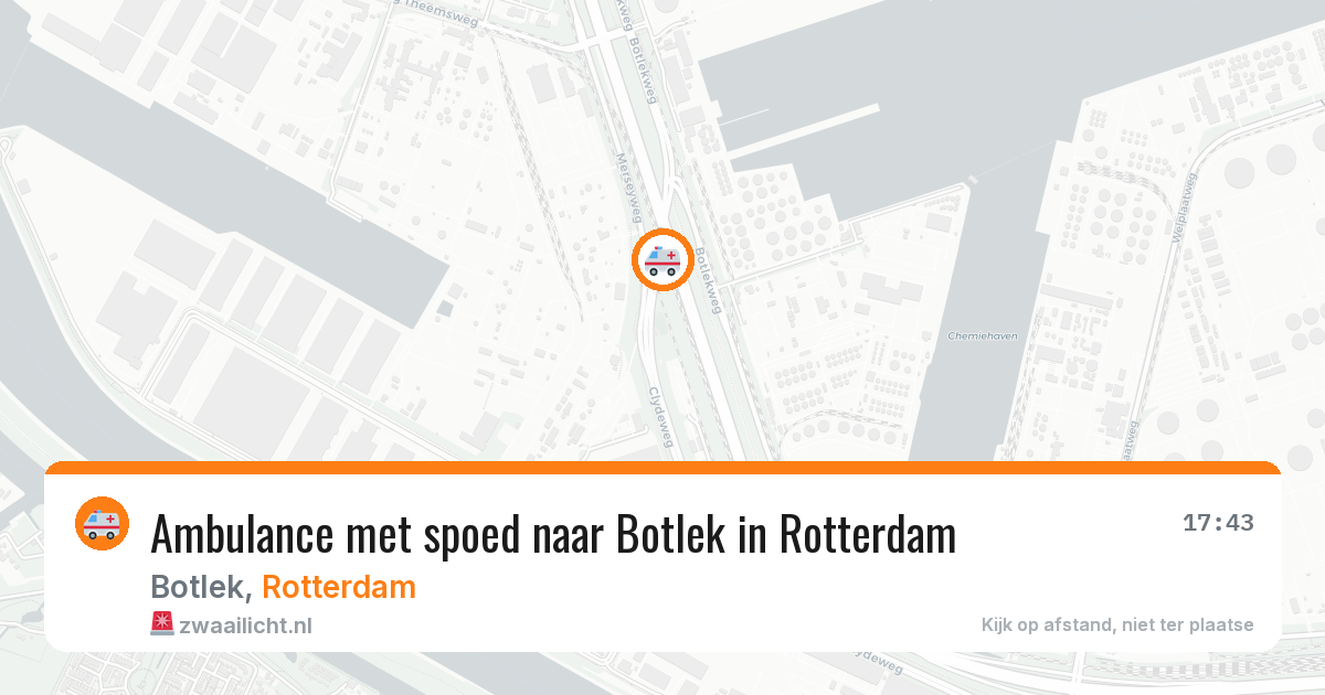 Ambulance met spoed naar Botlek in Rotterdam — 14 apr 2026