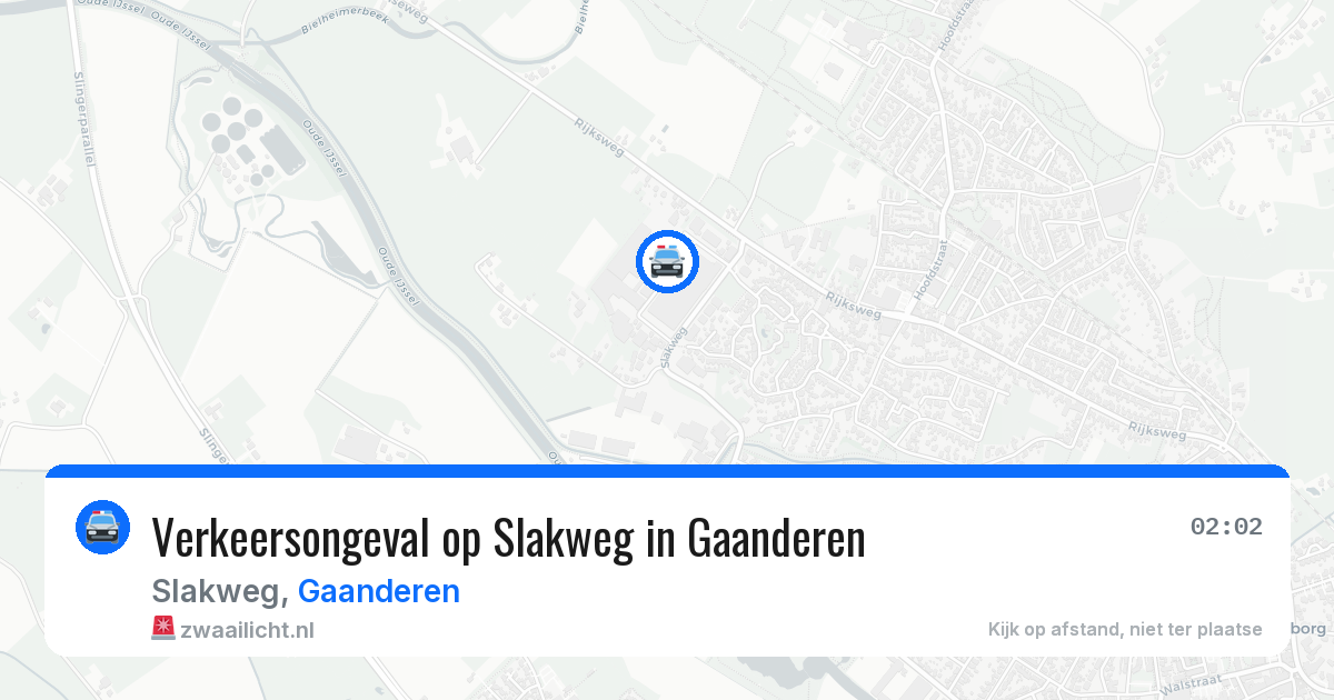 Verkeersongeval op Slakweg in Gaanderen — 29 jul 2026