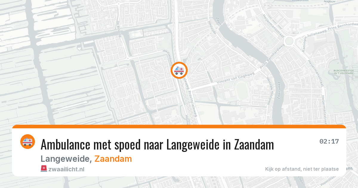 Ambulance met spoed naar Langeweide in Zaandam — 25 jan 2026