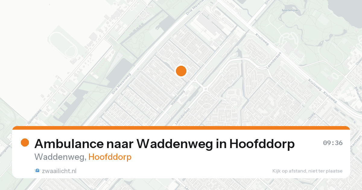 Ambulance naar Waddenweg in Hoofddorp — 24 aug 2026