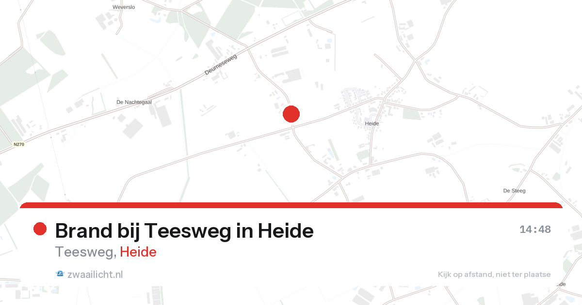 Brand bij Teesweg in Heide — 26 aug 2026