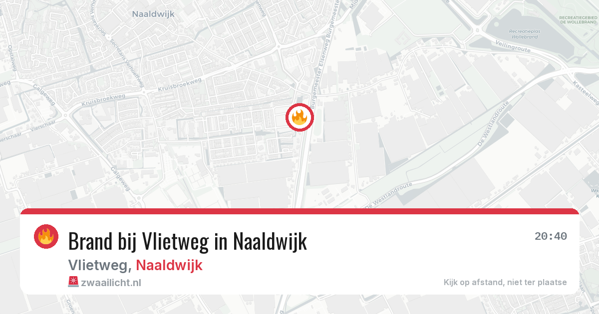 Brand bij Vlietweg in Naaldwijk — 10 mei 2026