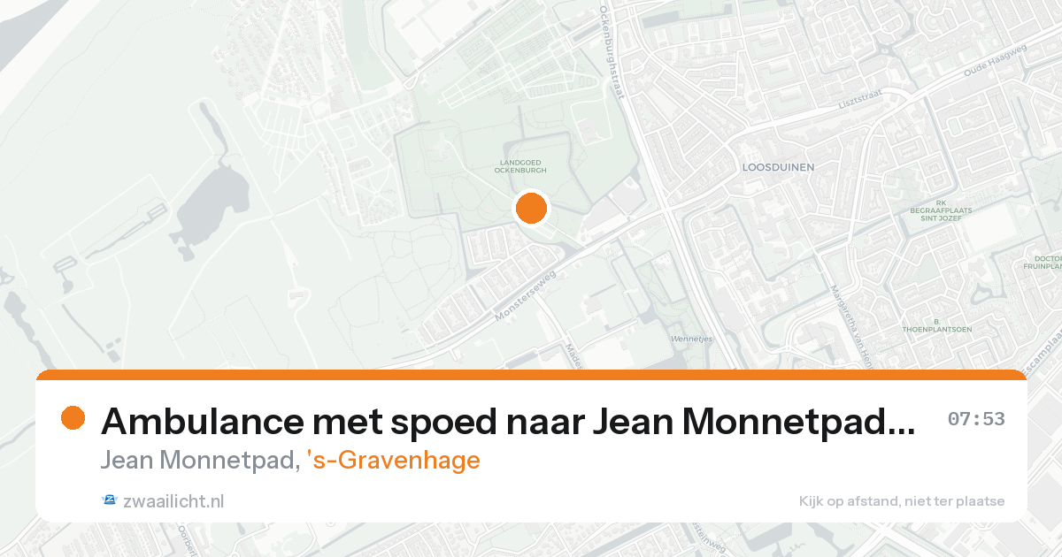 Ambulance met spoed naar Jean Monnetpad in 's-Gravenhage — 29 mei 2026