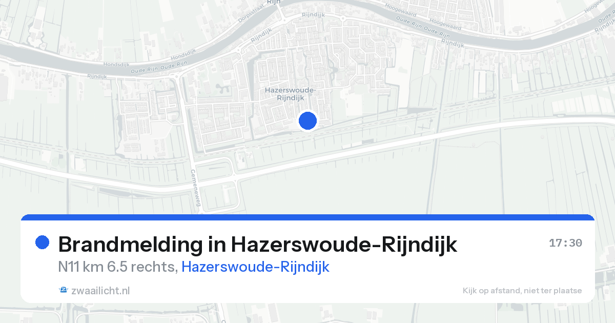 Brandmelding in Hazerswoude-Rijndijk — 22 aug 2026