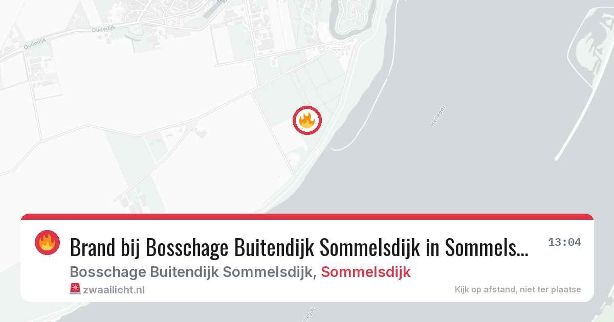 Brand bij Bosschage Buitendijk Sommelsdijk in Sommelsdijk — 9 aug 2026