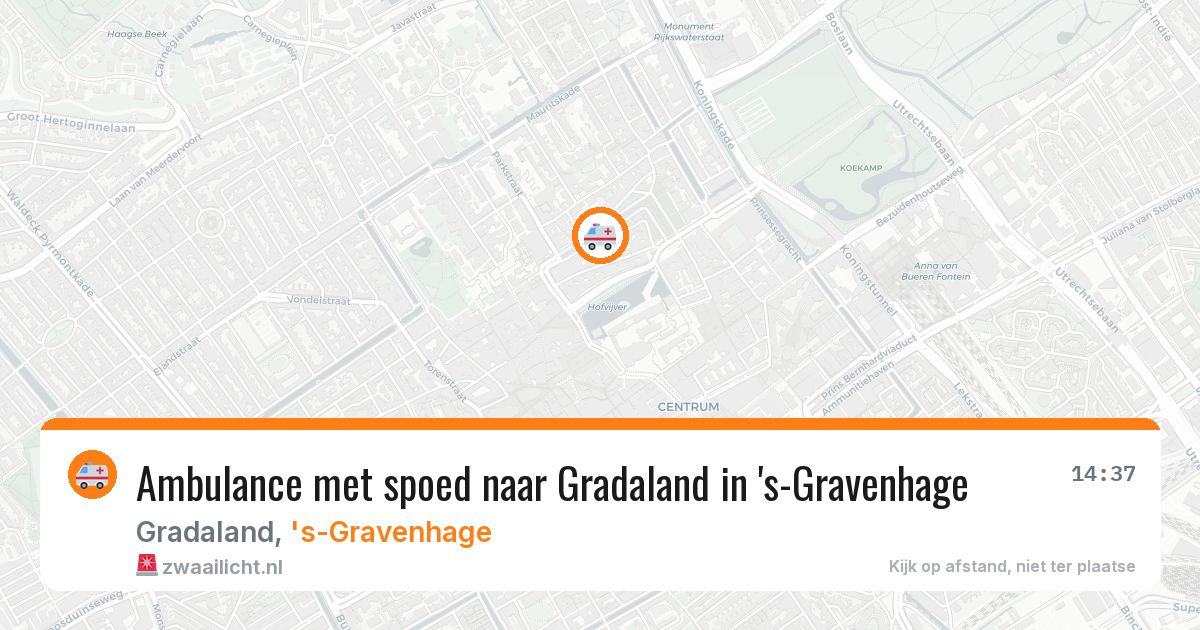 Ambulance met spoed naar Gradaland in 's-Gravenhage — 18 jan 2026