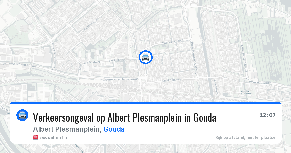 Verkeersongeval op Albert Plesmanplein in Gouda — 24 jun 2026