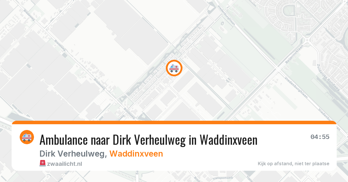 Ambulance naar Dirk Verheulweg in Waddinxveen — 6 jul 2026