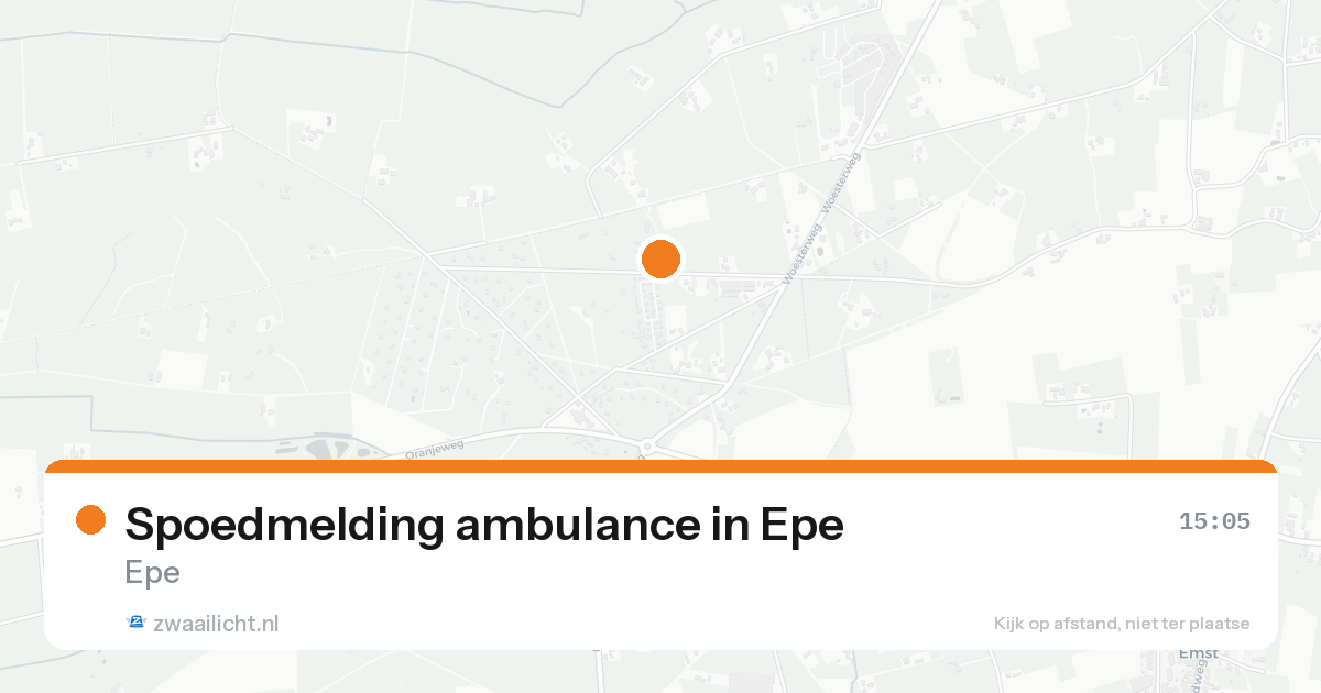 Spoedmelding ambulance in Epe — 21 aug 2026