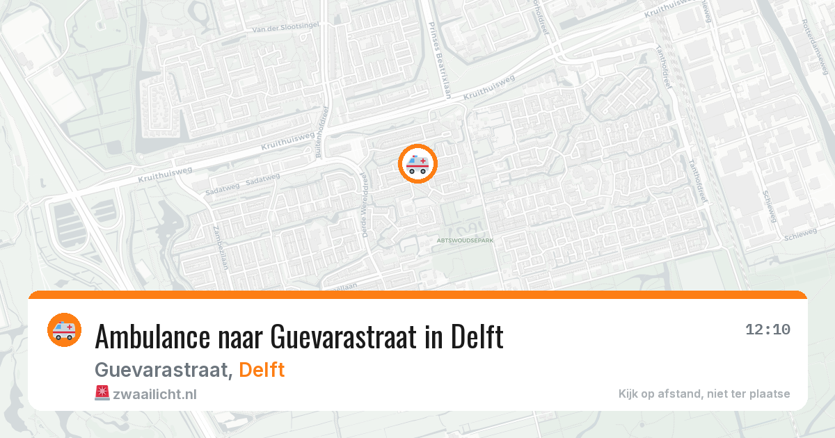 Ambulance naar Guevarastraat in Delft — 23 mrt 2026