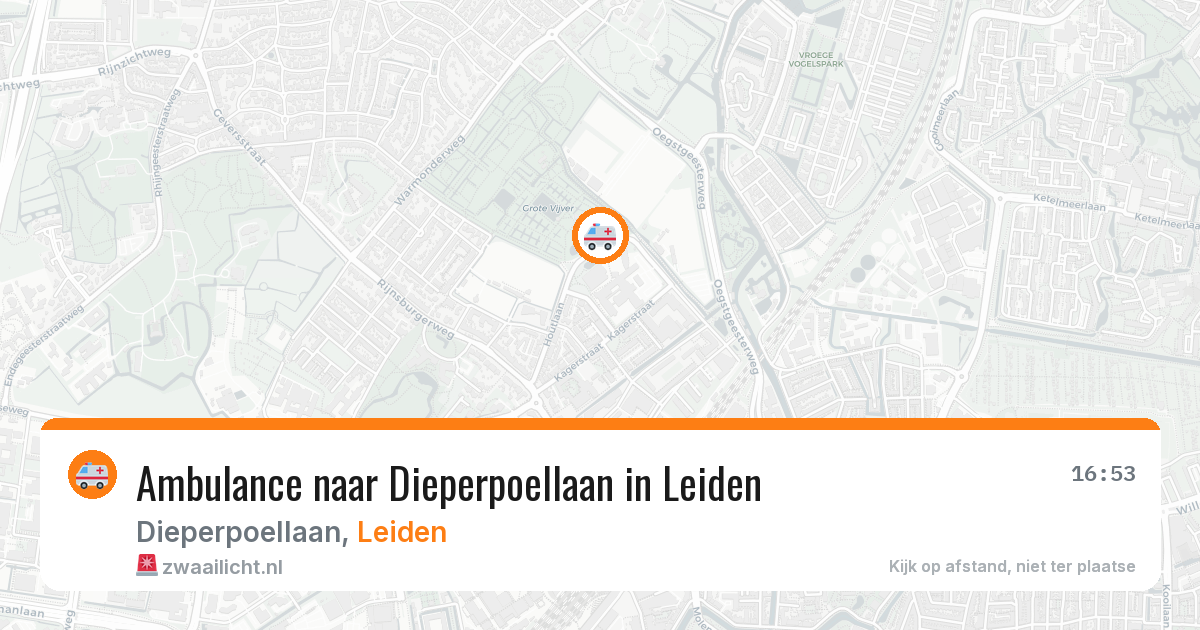 Ambulance naar Dieperpoellaan in Leiden — 6 aug 2026