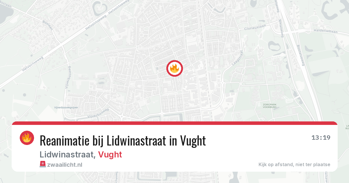 Reanimatie bij Lidwinastraat in Vught — 12 apr 2026